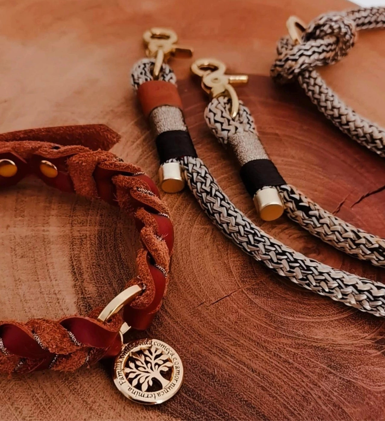 Conjunto Elegance | Coleira e Guia para cachorros